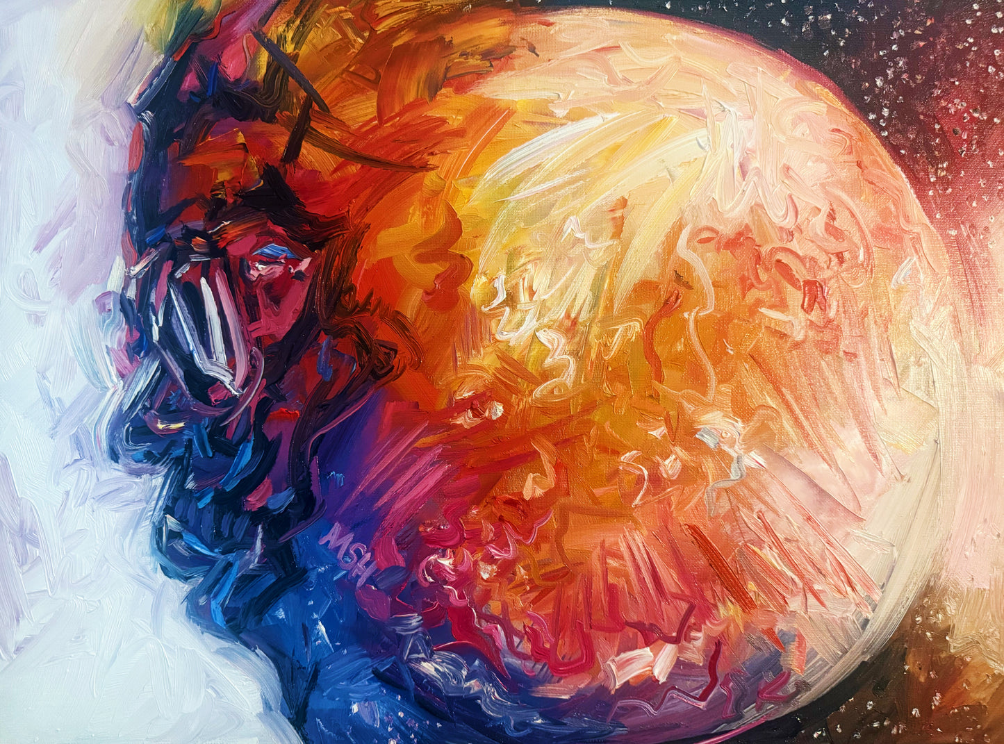Man On the Moon Painting