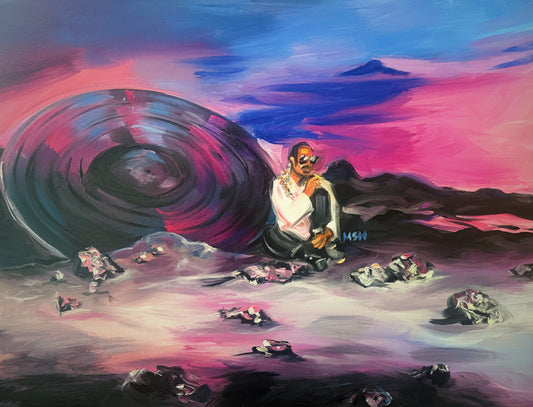 In Square Circle Print